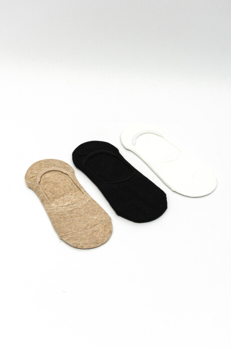 Medias Invisible Siri, Pack X 3 Color Unico