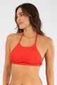 Top halter Hot red