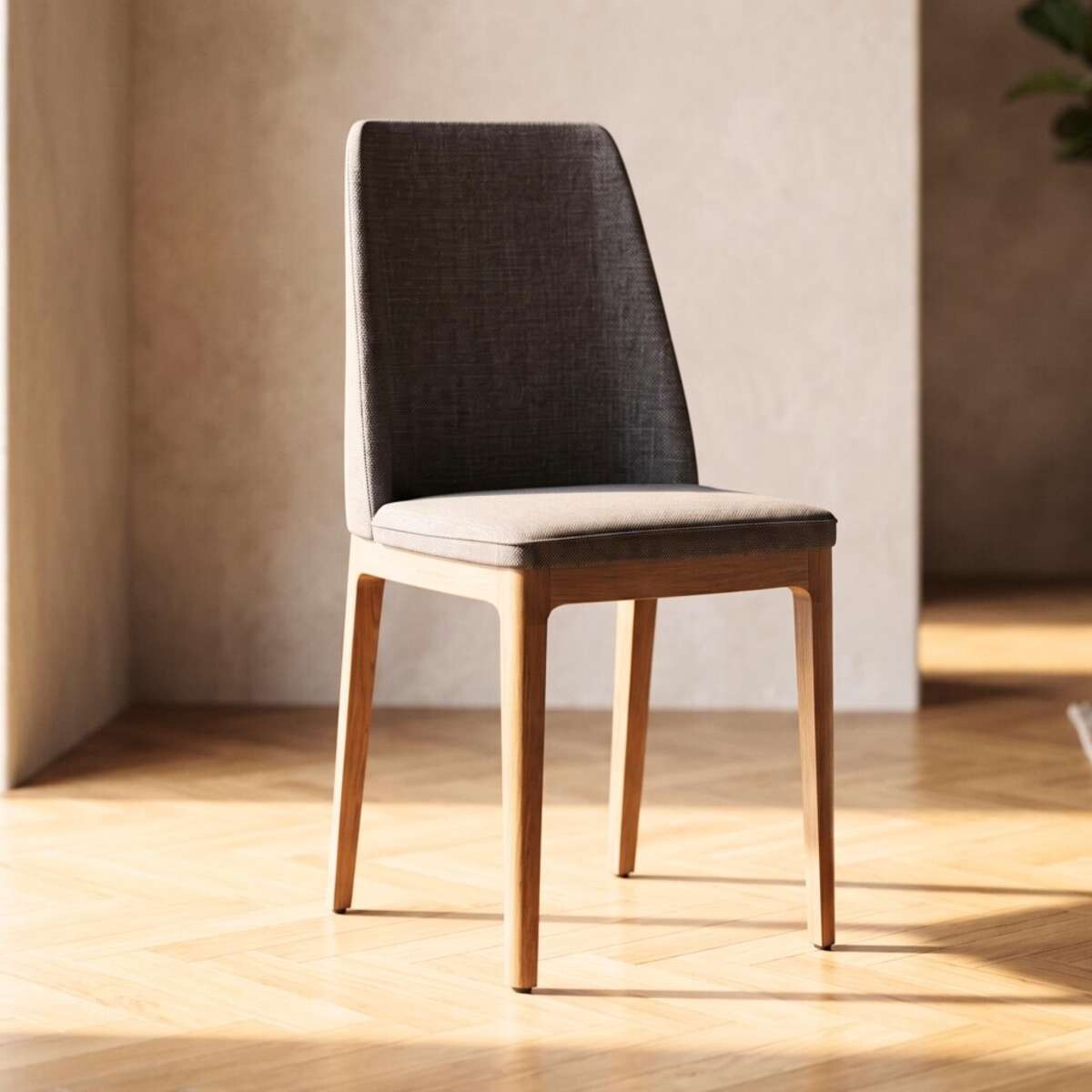 Silla de Comedor City Li­nea Manhattan - Lino Gris/Natural 