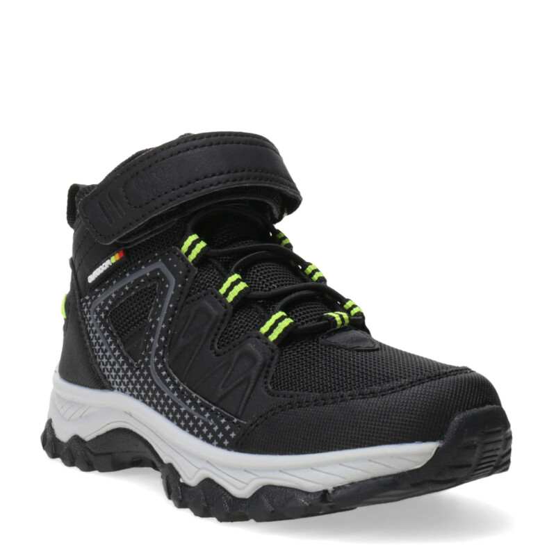 Botas de Niños Croco Kids MONTPELIER acordonada y con velcro Negro
