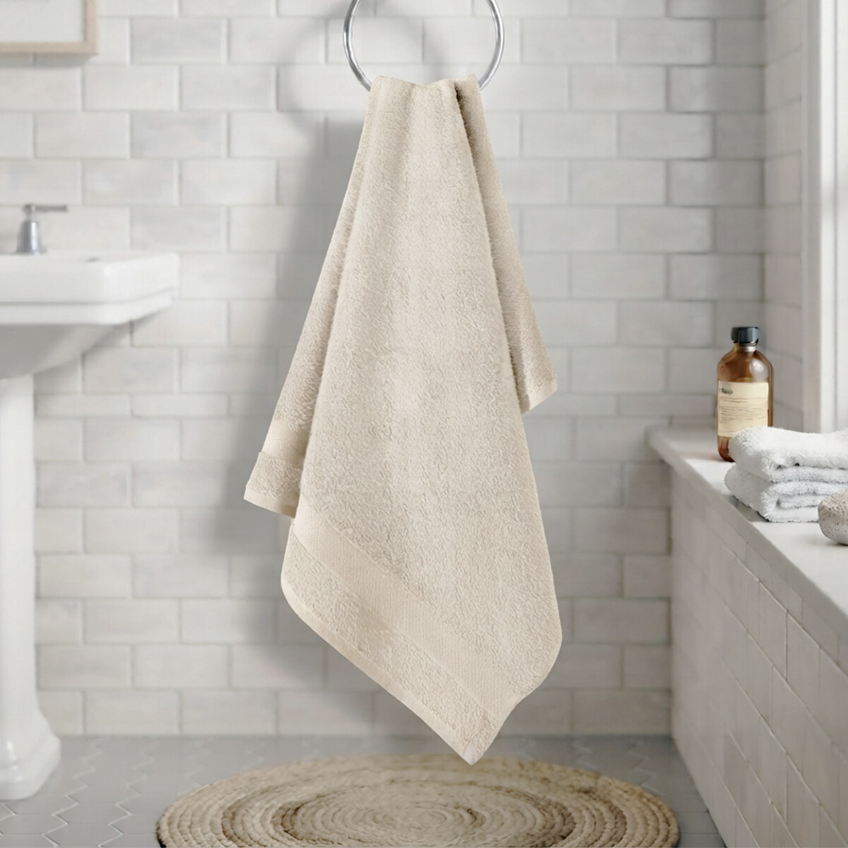 Toalla Mano Dohler Elis 50 x 70 cm 100% Algodón - CREMA 