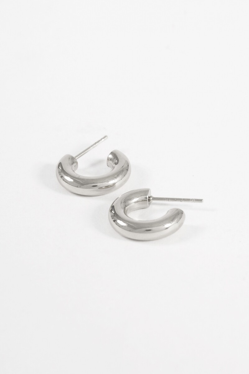 Aros curvos 1,6 cm acero plateado