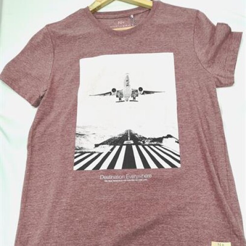 REmera Hom.M/C Alg.Estam.Avion N+ Rojo