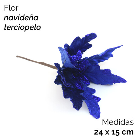 Flor Navideña Terciopelo 24x15cm Unica