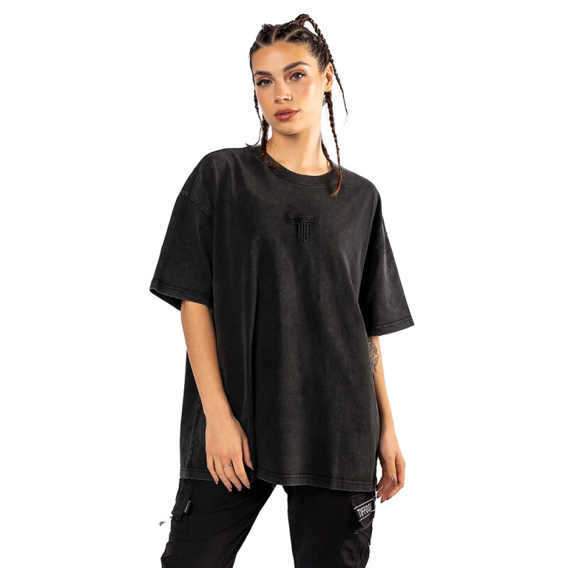 Remera Unisex Tiffosi Stone Wash Negro