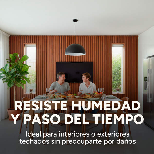 Pack x10 Wpc Simil Madera Wall Panel Lambrin 2.90x16.7 Color Marrón