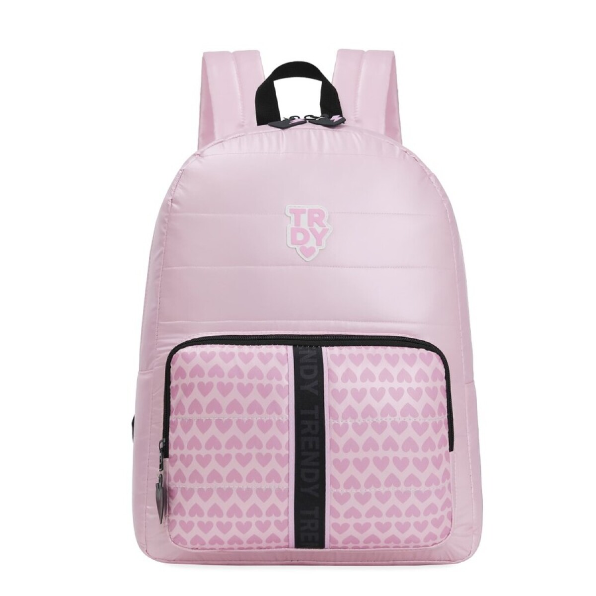 MOCHILA TRENDY PUFFER CORAZONES ROSADO 