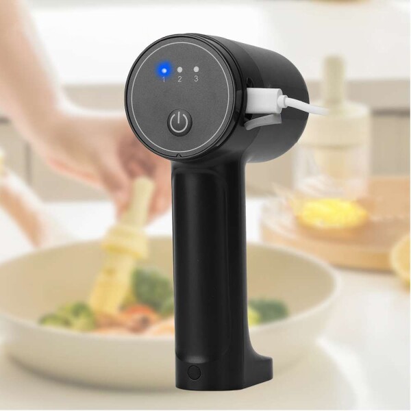 Batidora de Mano 2 en 1 Marvo Recargable USB 3 Velocidades Variante Color Negro