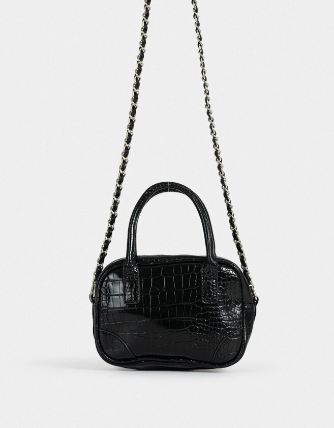 Bowling Cartera Bowling Croco - Negro