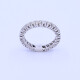 Anillo sin fin oro 18k blanco con brillantes engarce 4 puntas. Anillo sin fin oro 18k blanco con brillantes engarce 4 puntas.