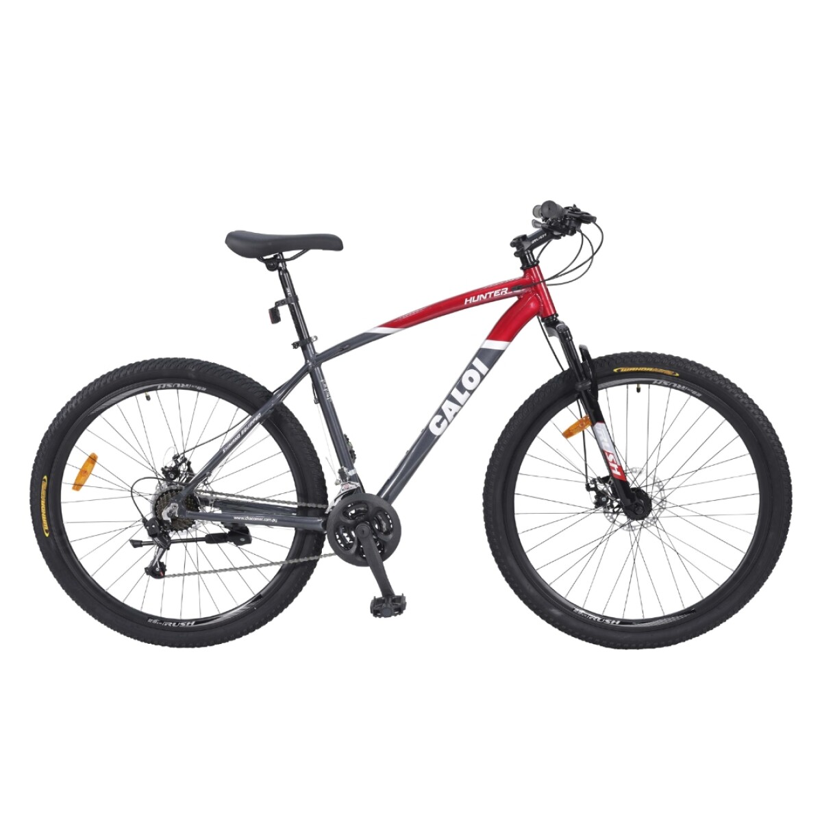 Bicicleta Caloi Hunter 29 Gris/Rojo 