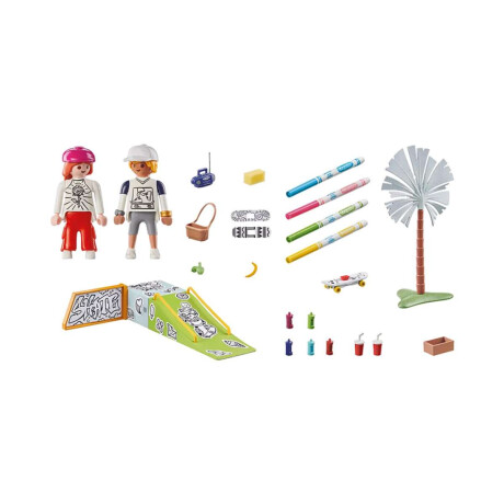 Juego De Skatepark Para Pintar Playmobil 44 Piezas