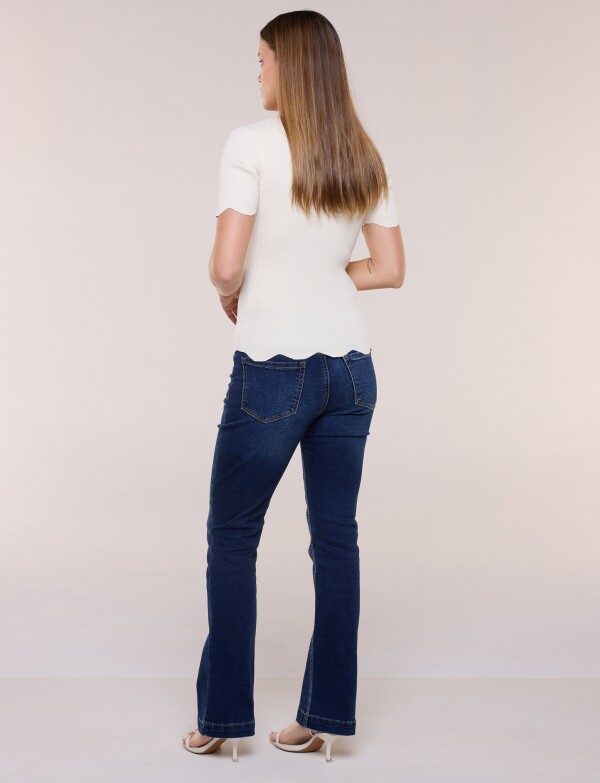 Blusa Tejida Escote Cuadraro CRUDO