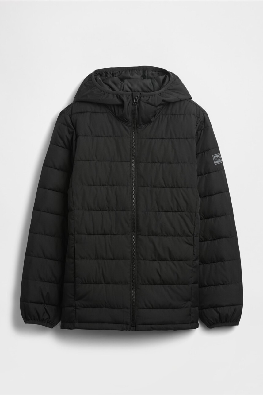 Campera Puffer Logo Gap Niño True Black V2