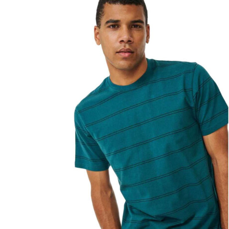 Remera Rip Curl Plain Stripe Verde a Rayas