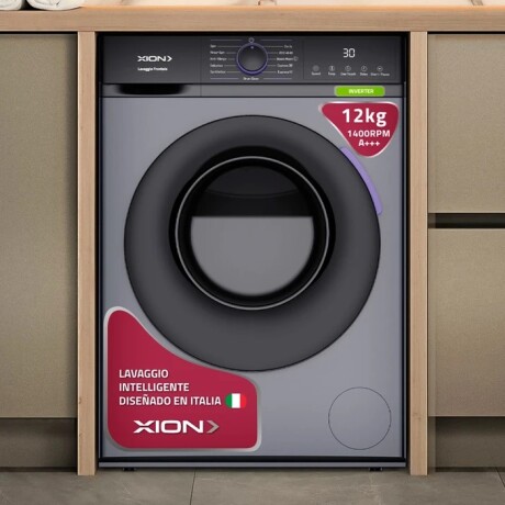 Lavarropas inverter carga frontal 12 kgs Xion XI-LAV122 Lavarropas inverter carga frontal 12 kgs Xion XI-LAV122