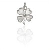 Dije Colgante Trebol 4 corazones-Plata 925-Sin Piedra-CP3221 sinpiedra