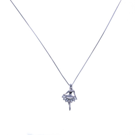 Cadena y Dije de Plata 925 rodinada y circonia, BAILARINA Cadena y Dije de Plata 925 rodinada y circonia, BAILARINA