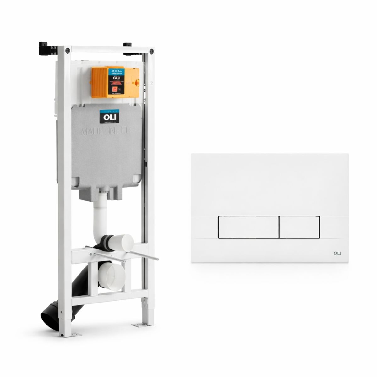 Combo Cisterna Oli80 Sanitarblock + Pulsador Narrow Blanco 