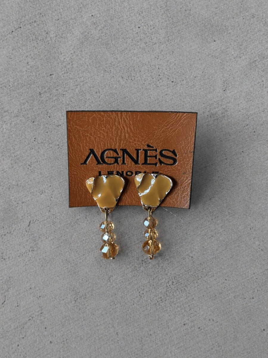 Crystal Earrings - Salmón 