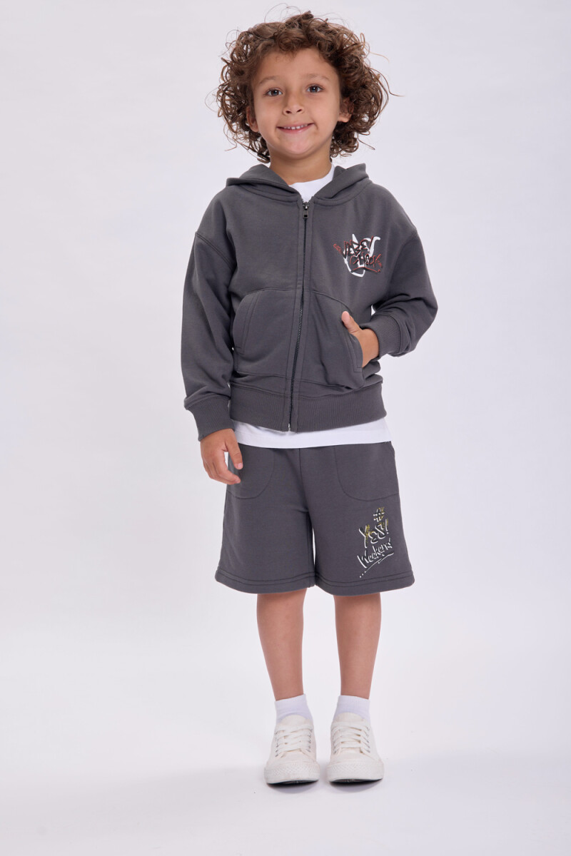 Short deportivo Mickey Yes Gris Oscuro