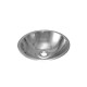 Pileta Simple Redonda Acero Inox Sin Valvula 46X46.5X20