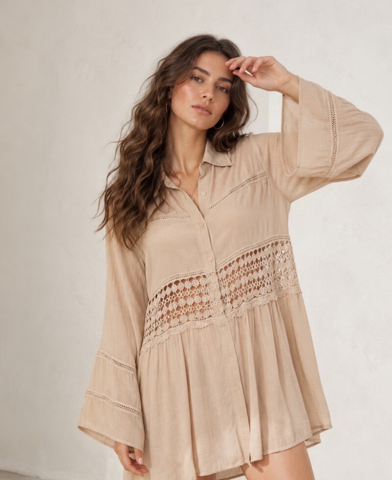 Vestido Cannes beige