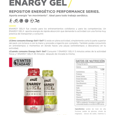 Energy Gel 32g Caja x 12 unidades ENA Limón