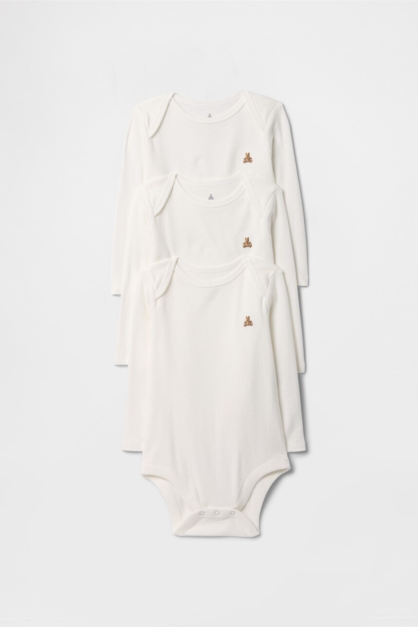 Bodies Pack X3 Bebé Opt1 New Off White