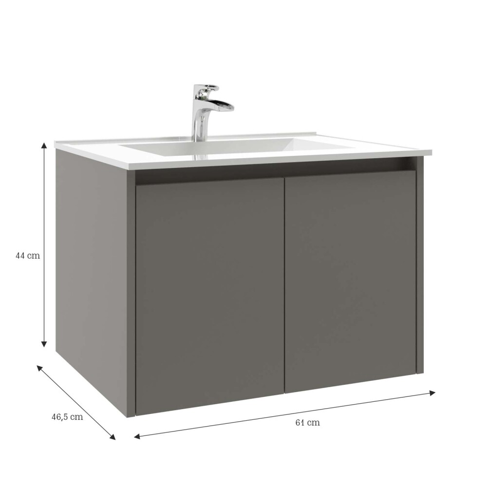 MUEBLE DE BAÑO MDF GRIS ALTUS