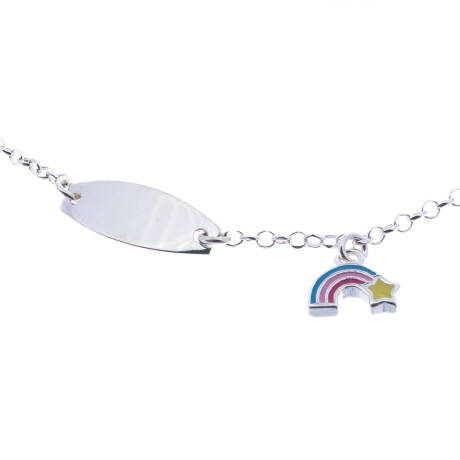 Pulsera identidad plata 925, ARCO IRIS Pulsera identidad plata 925, ARCO IRIS