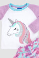 Pijama infantil polar unicornios Lila