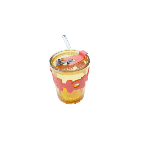 Vaso de vidrio HOHO con sorbito 380ml en caja Vaso De Vidrio Hoho Con Sorbito 380ml En Caja