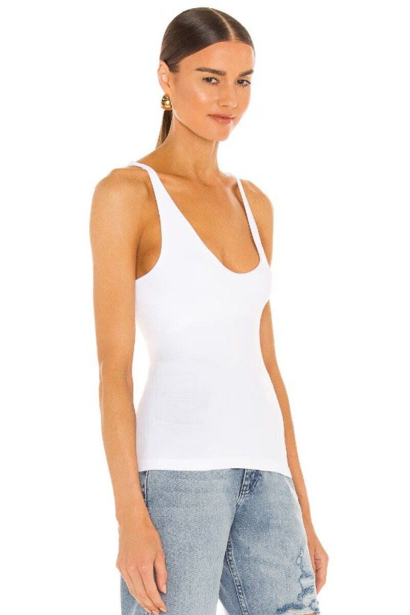 Top Cuello V Blanco