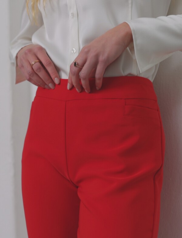 Pantalon Sastrero Slim ROJO