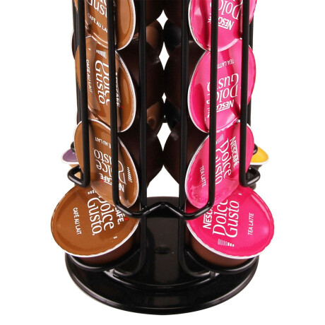 Dispensador Soporte Para 24 Capsulas Dolce Gusto Gira 360 Negro