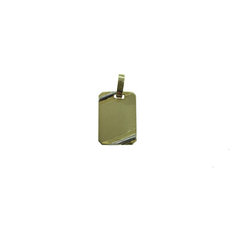 Medalla de oro amarillo 18k. "lineas diagonales" - incluye grabado Medalla de oro amarillo 18k. "lineas diagonales" - incluye grabado