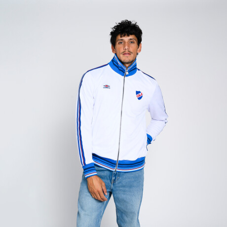 CAMPERA MONOGRAM CNdeF Nacional Hombre Blanco, Azul Royal