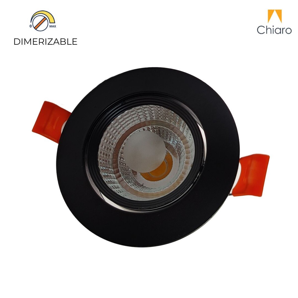 Panel LED 5W MÓVIL, de empotrar redondo, Dimerizable NEGRO 