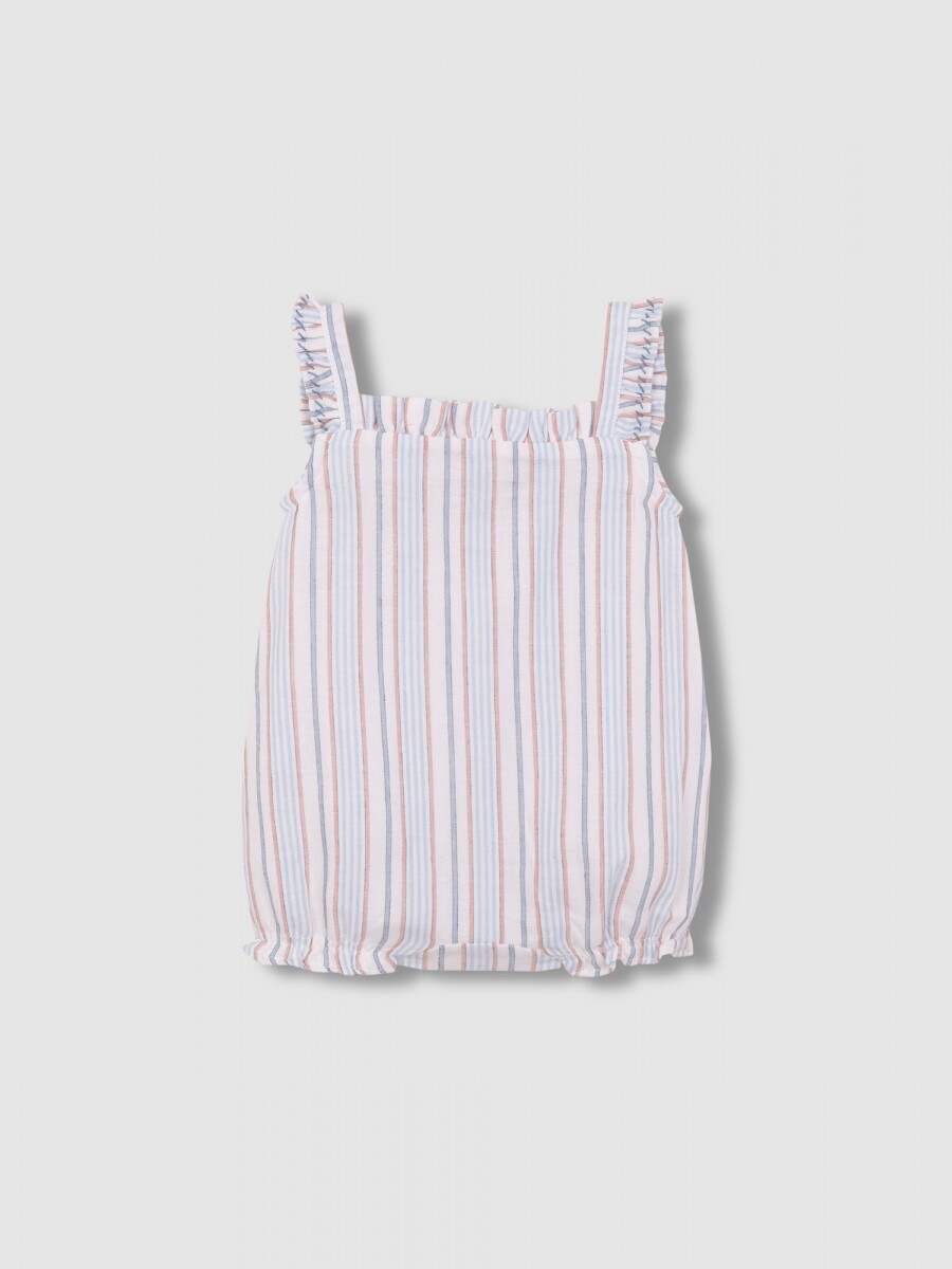 Pijama Estampado Rayas Piedra
