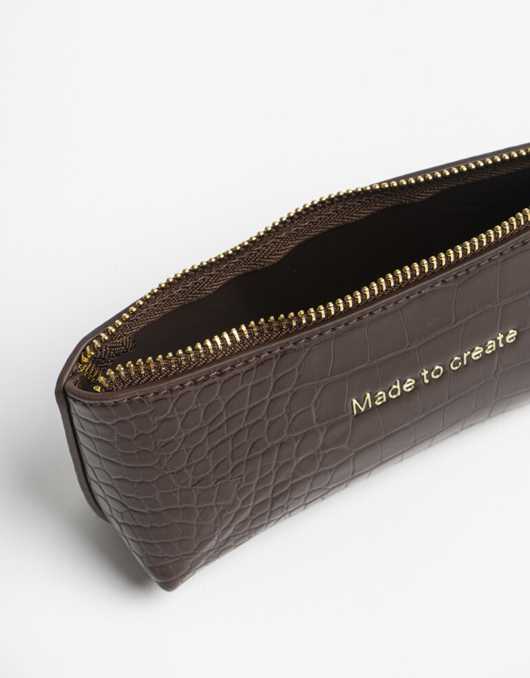 Cartucheras Cartuchera Cartuchera Con Cierre - Marron Chocolate