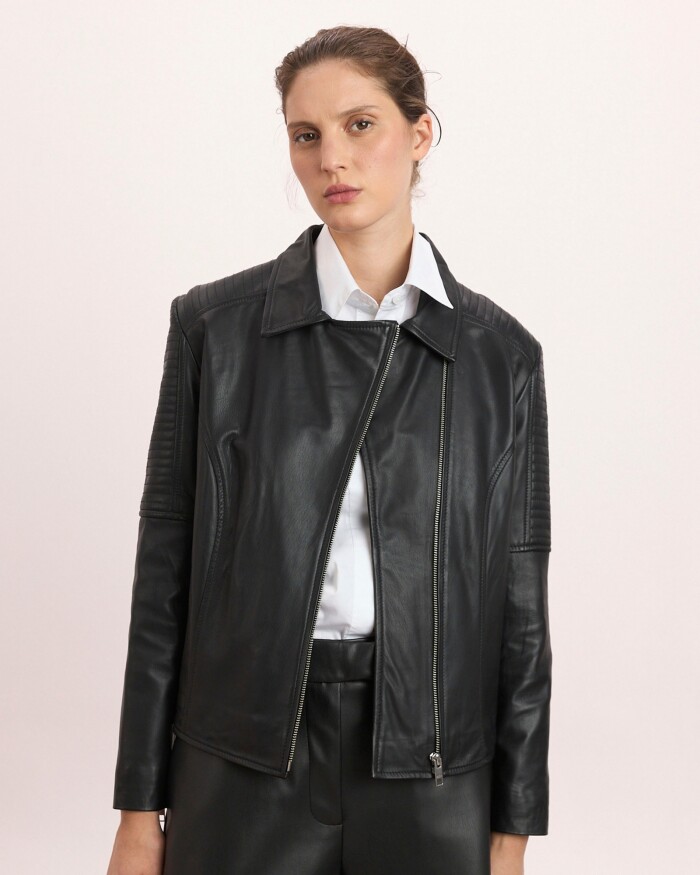 Campera Lavanda Negro