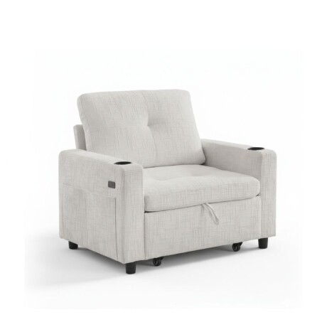 SOFÁ SILLÓN CAMA POLTRONA BUTACA RECLINABLE 1 LUGAR BEIGE
