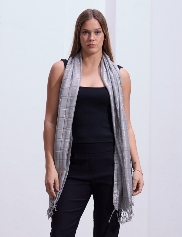 Pashmina Noche PLATEADO