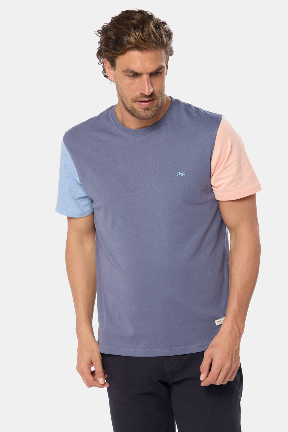 REMERA LISA COMBINADA Lila