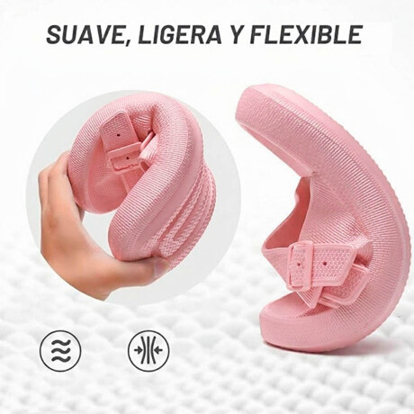 Sandalia Chancleta Hebilla Antideslizante Cómoda Rosa
