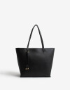 Shopper Shopper Doble Asa Con Charm - Negro