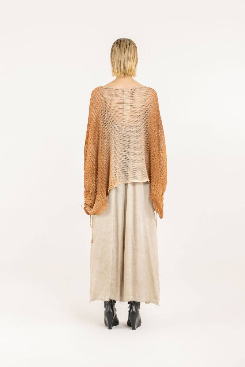 PONCHO TEJIDO Naranja
