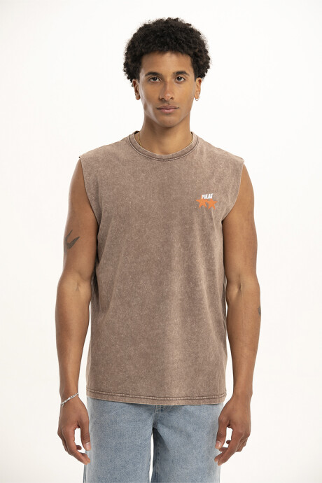 Musculosa Pulau Starship Marrón