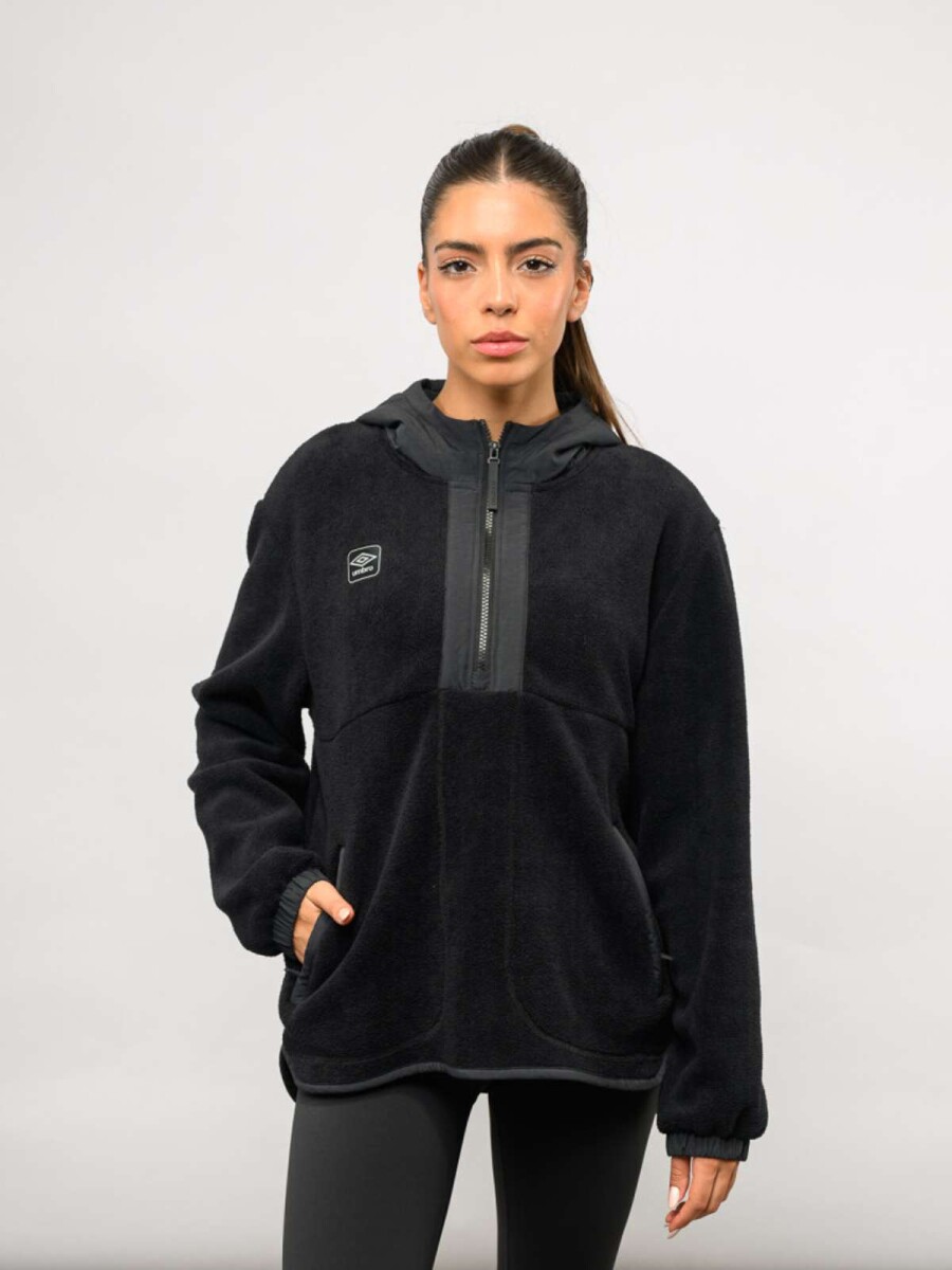 Buzo medio cierre ámbar - Negro 